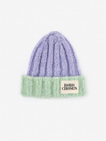 Bobo Choses Green Color Block Beanie