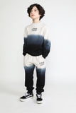 Loud Apparel Cream/Anthracite Ombre Closed Sweater