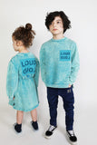 Loud Apparel Marbled Blue Bay Record Sweater