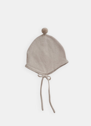 Belle Enfant Cloud Grey Bonnet with Pom Pom