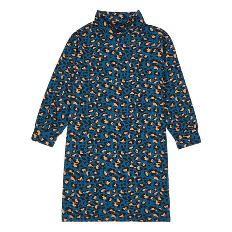 Hundred Pieces Blue Long Leopard Dress