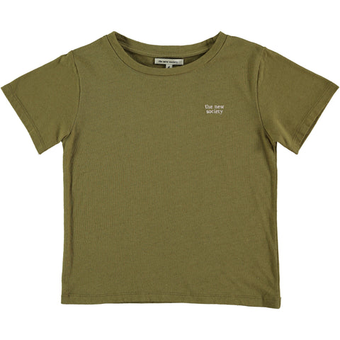 The New Society Khaki Logo T-Shirt