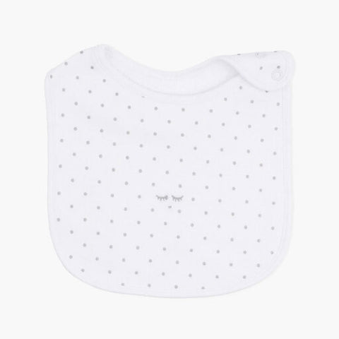 Livly Stockholm White/Silver Dots Saturday Bib