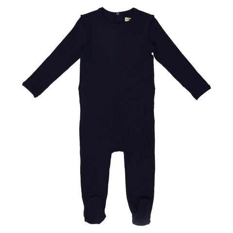 Urbani Navy Blue Ribbed Onesie