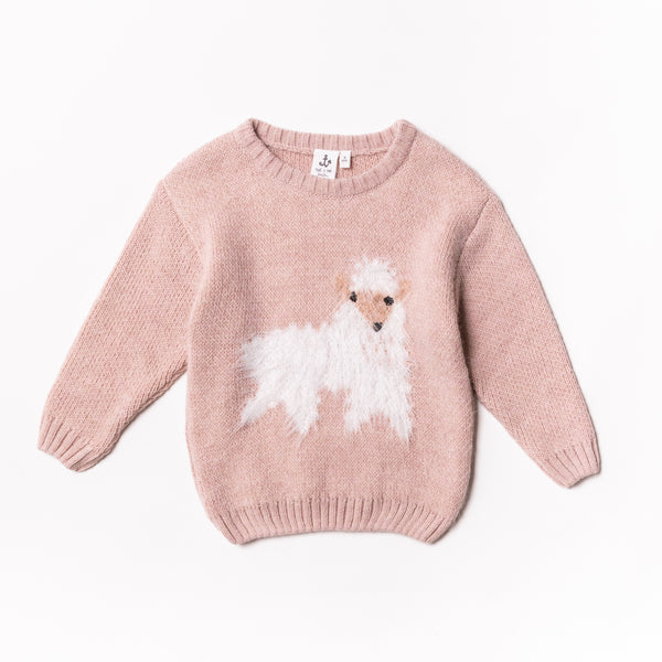 Noe & Zoe Pink Lama Sweater