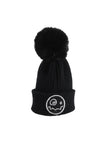 Loud Apparel Octave Black Rib Pompom Beanie