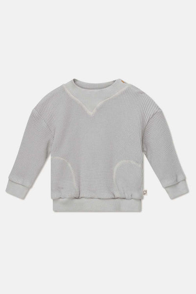 My Little Cozmo Kids Soft Grey Waffle Alex Sweatshirt