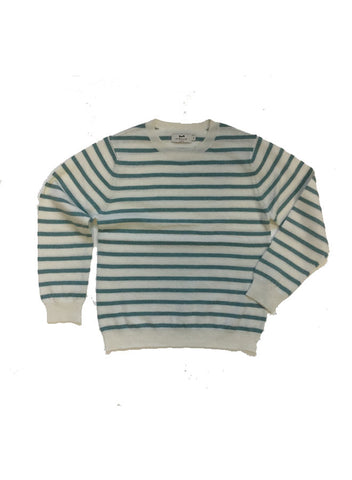 Cyrillus Beige Green Stripes Sweater