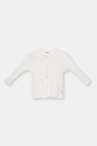 My Little Cozmo Baby Ivory Rib Slub Button Legging Set