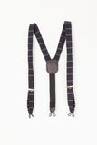 Motoreta Black with Grey Lines Suspenders