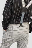Motoreta Grey with Black Lines Suspenders