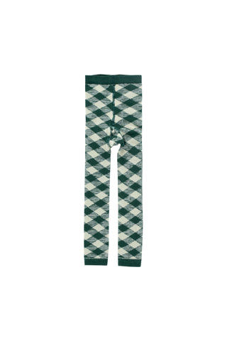 Tinycottons Dark Green Check Leggings