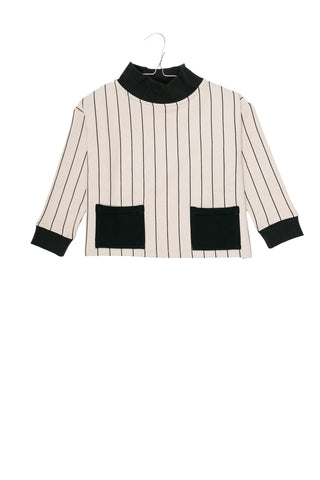 Motoreta Off White & Black Stripe Luca Sweatshirt