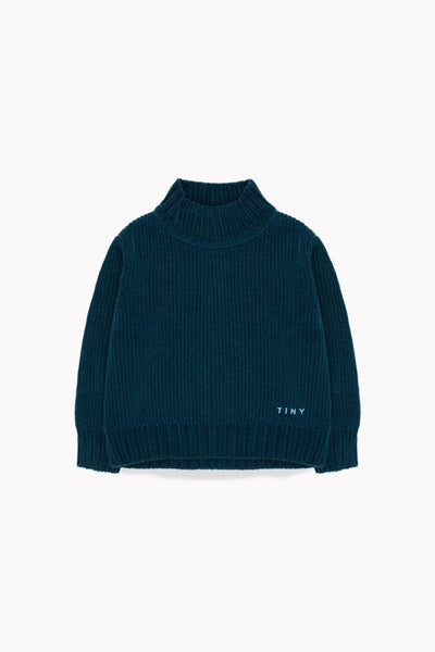 Tinycottons Navy Chenille Solid Sweater
