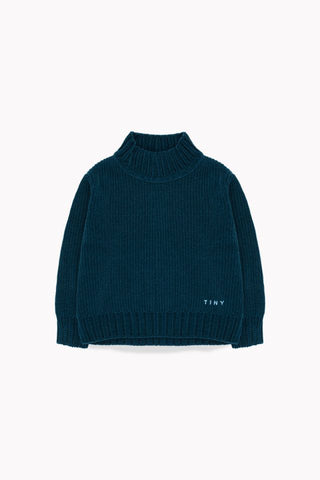 Tinycottons Navy Chenille Solid Sweater