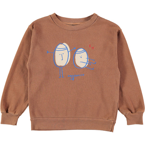 Bonmot Brown Egg-ercise Sweatshirt