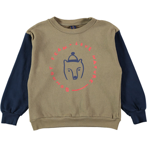 Bonmot Taupe Bear Sweatshirt