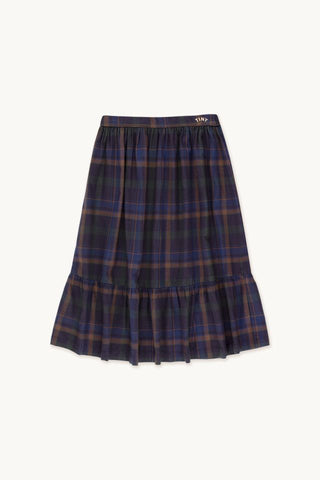 Tinycottons Navy Check Long Skirt