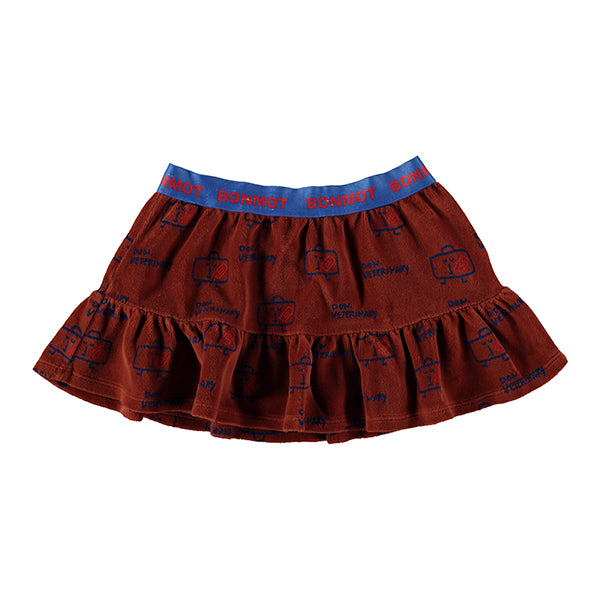 Bonmot Terracotta Veterinary Frill Mini Skirt