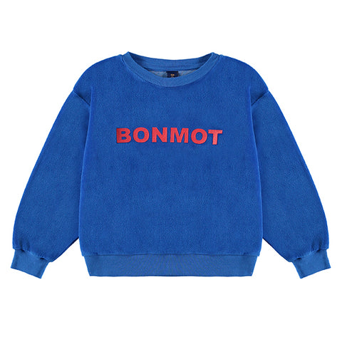 Bonmot Sea Blue Velvet Sweatshirt