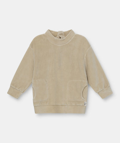 My Little Cozmo Baby Stone Velour Axel Sweatshirt