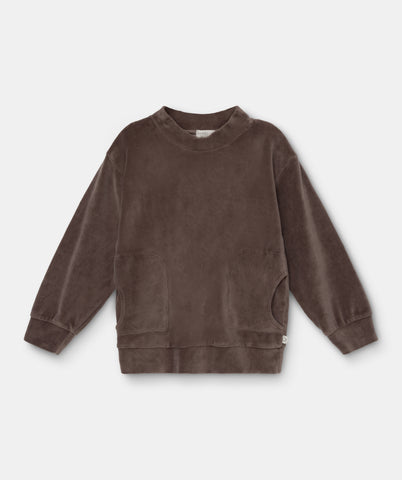 My Little Cozmo Taupe Velour Axel Sweatshirt