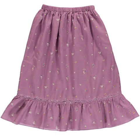 Bebe Organic Purple Flowers Adele Skirt