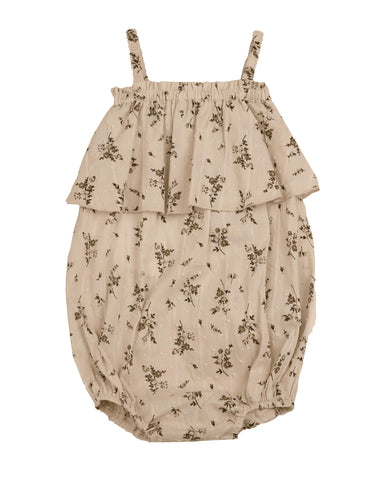 Belati Beige Floral Romper