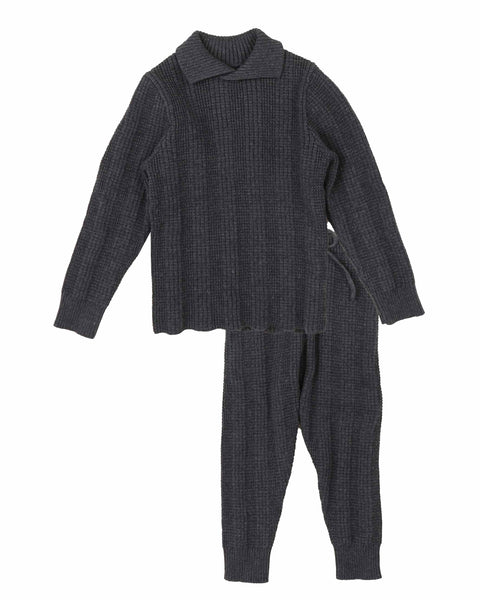 Belati Navy Waffle Knit Baby Set