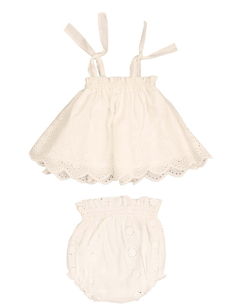 Belati White Eyelet Baby Set