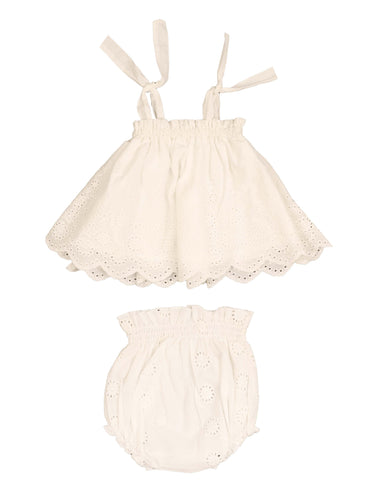 Belati White Eyelet Baby Set