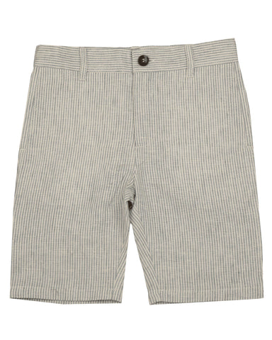 Belati Blue Stripe Straight Pocket Bermuda Shorts