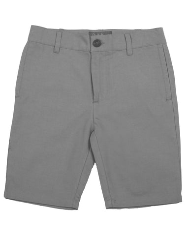 Belati Iris Flower Solid Straight Pocket Bermuda Shorts