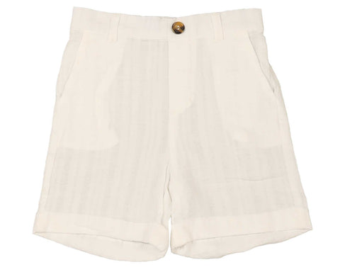 Belati White Shorts With Zipper