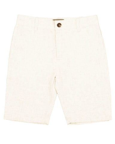 Belati White Solid Classic Bermuda Shorts