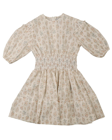 Belati White Smocked Waist Dress