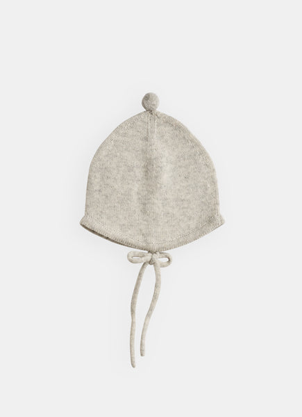 Belle Enfant Silver Grey Marl Pompom Bonnet