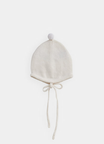 Belle Enfant Snow White Pompom Bonnet