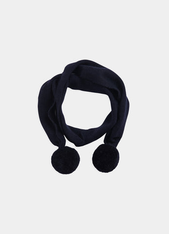 Belle Enfant Navy Pompom Scarf