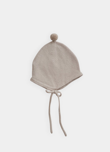 Belle Enfant Alabaster Pompom Bonnet