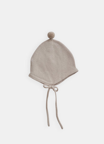 Belle Enfant Alabaster Pompom Bonnet