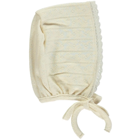 Bebe Organic Natural Bebe Lace Bonnet