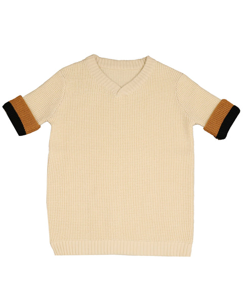 Belati Golden Harvest Contrast Cuff Waffle Knit