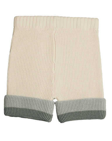 Belati Sea Ice Contrast Trim Waffle Knit Shorts