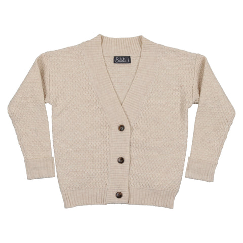 Belati Vanilla Single Breasted Waffle Cardigan