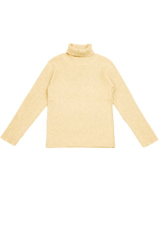 Belati Vanilla Rib Turtleneck Sweater