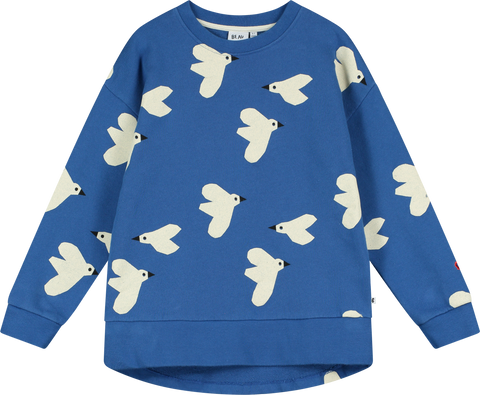 Beau Loves Set Sale Blue Birds Relaxed Fit Sweatshirt