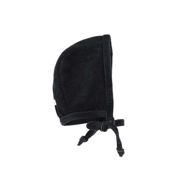 Lil Legs Black Classic Velour Bonnet