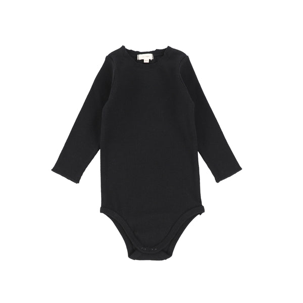 Lil Legs Black Crewneck Onesie