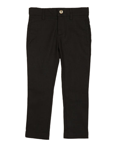 Belati Black Solid Classic Trousers